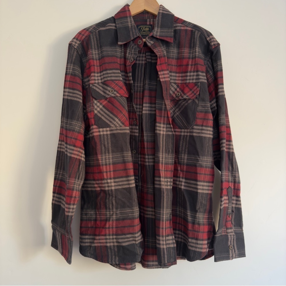 Jachs Plaid flannel red and gray Size: L